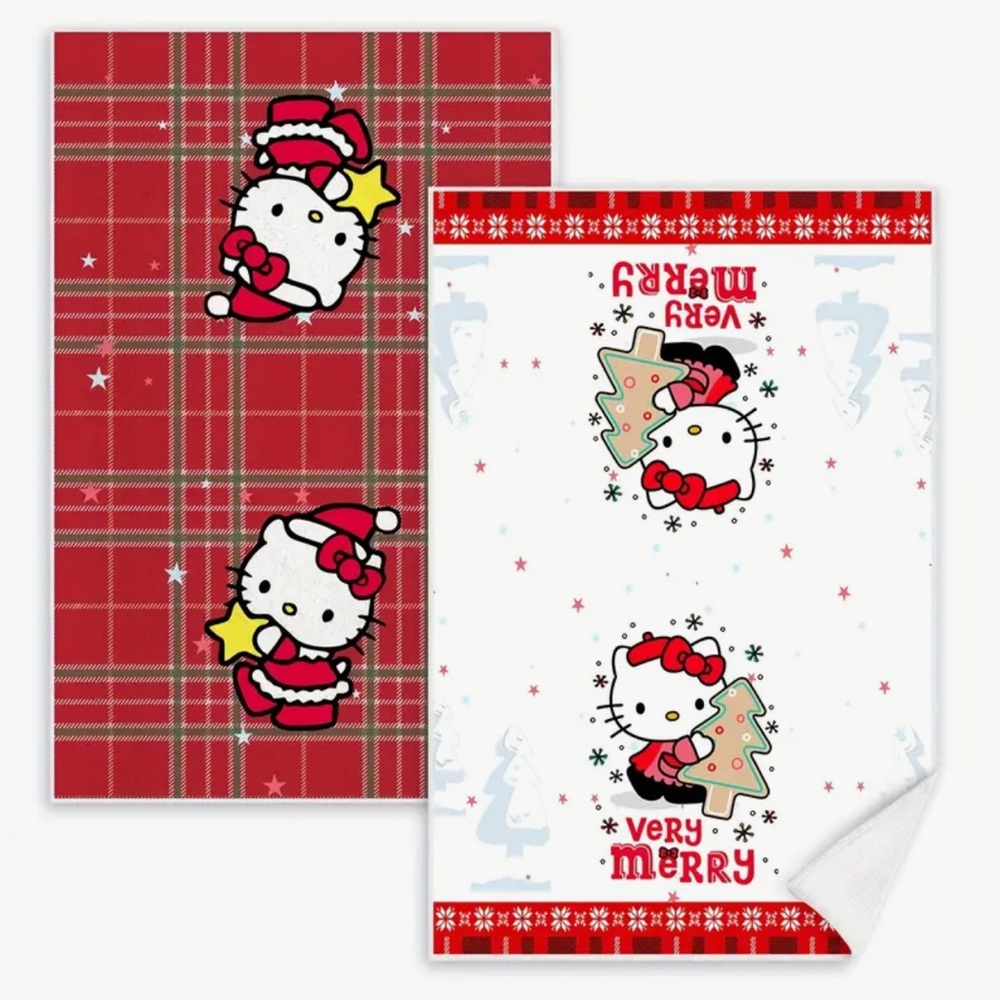 Sanrio Hello Kitty Christmas Holiday Theme Hand Towels - Picture 3 of 6